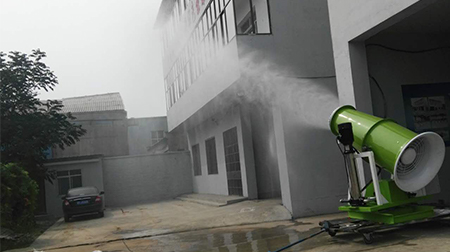 雾炮机俯仰角度决定雾炮机的喷雾范围